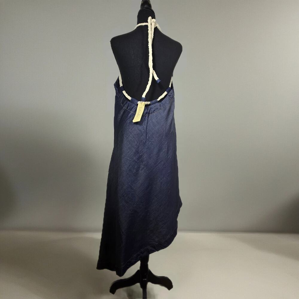 NWT Anthropologie Let Me Be Rope Neck Asymmetrical Dress.  Size L. Ret $168 - Picture 5 of 13